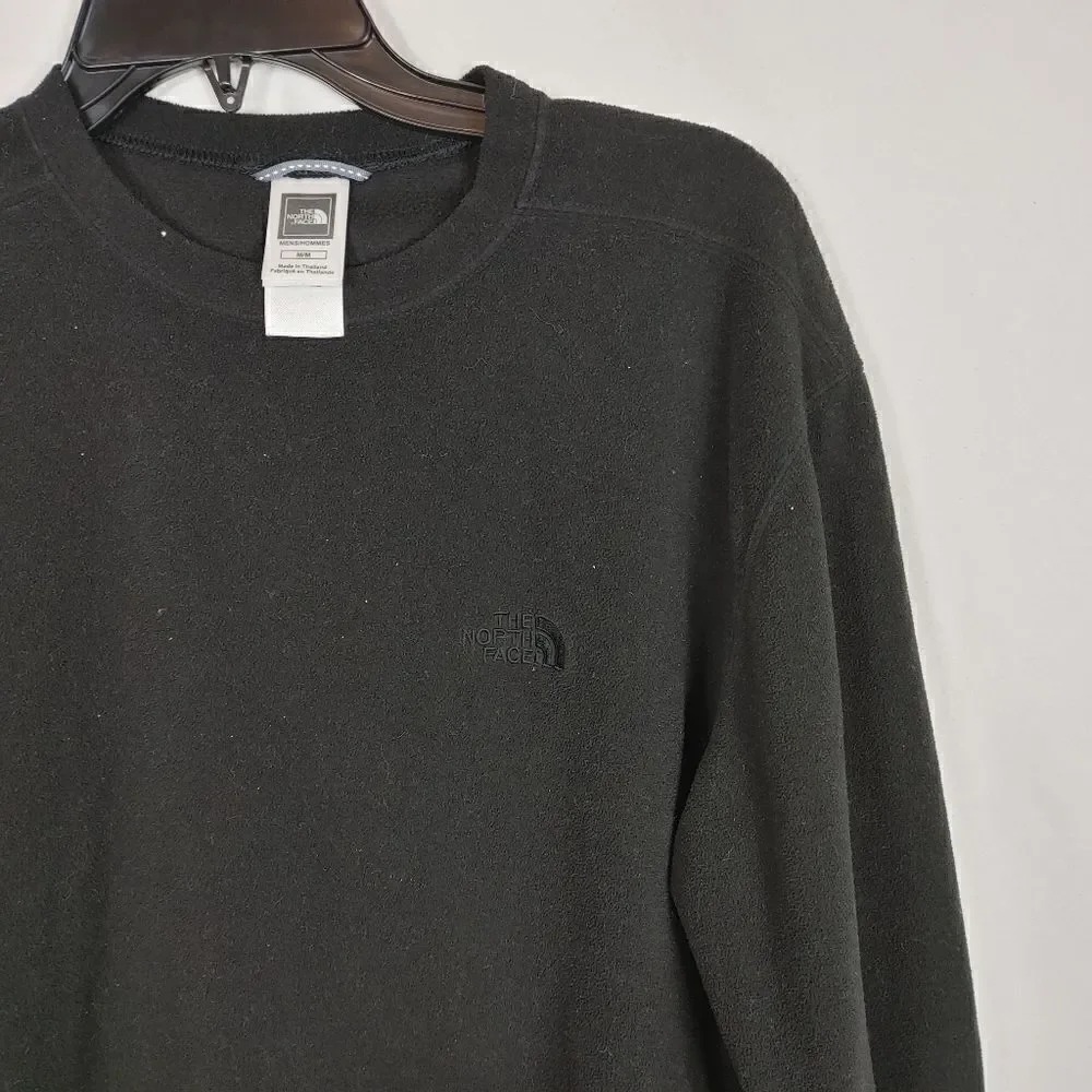 The North Face Men's Size Medium Black Fleece Pullover Sweatshirt.Armpit to arm